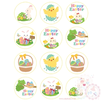 Cute Easter Chick Cupcake Toppers
