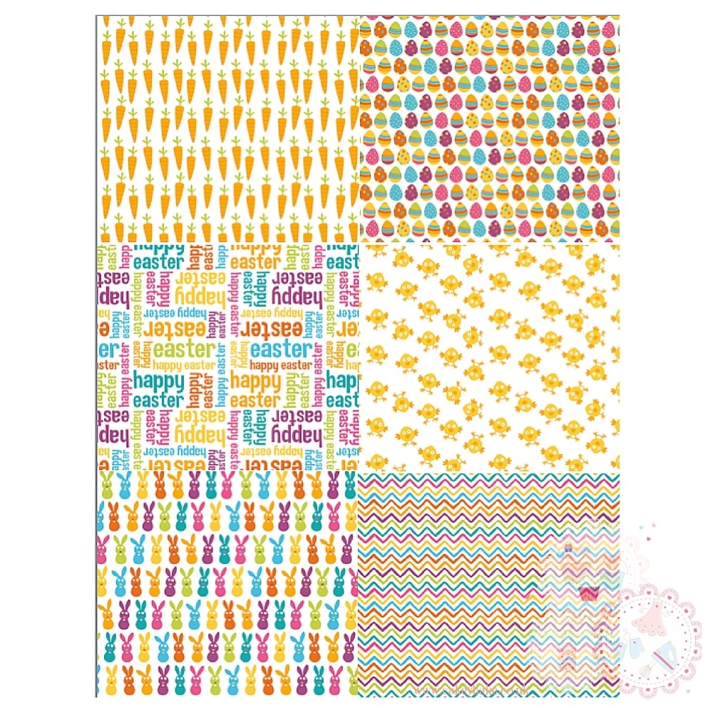 A4 Easter Patchwork Designs - great for bunting and cookies