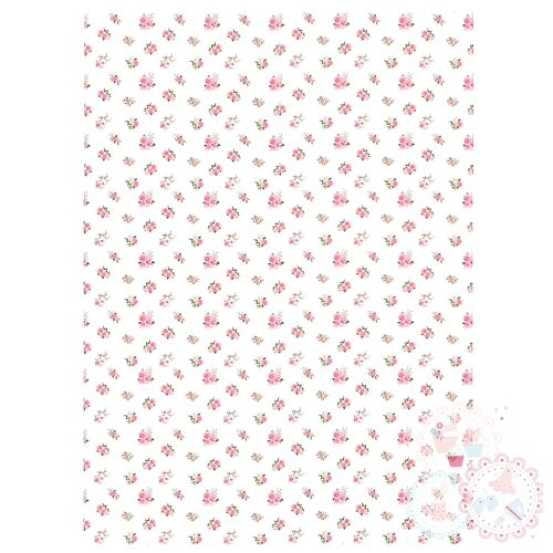 Ditsy Pink Roses A4 Edible Printed Sheet