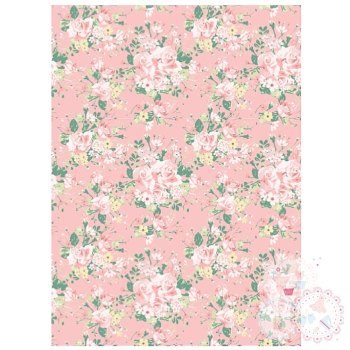 Pink Roses Background A4 Edible Printed Sheet