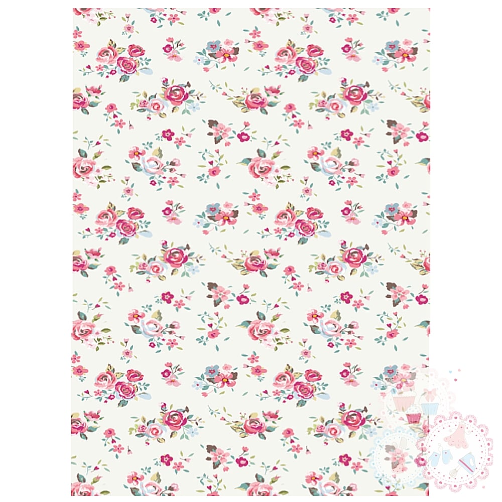 Ditsy Bright Roses A4 Edible Printed Sheet