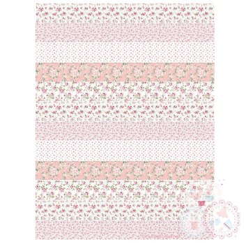 Rose Strips A4 Edible Printed Sheet