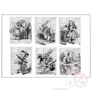 Alice in Wonderland panels - great for cake wrap 