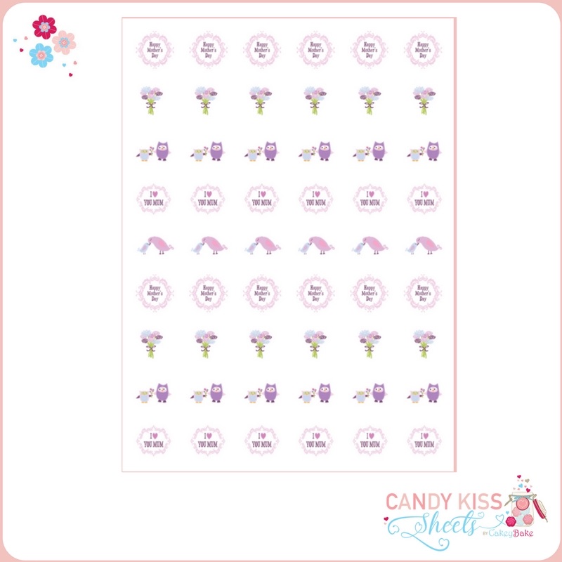 Mother's Day Candy Kiss Sheet