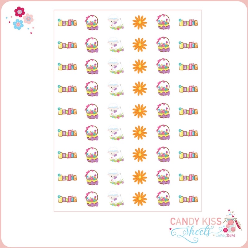 Easter Themed Candy Kiss Sheet
