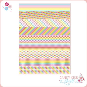 Rainbow Themed Candy Kiss Sheet