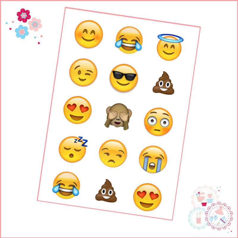 Emoji Themed Cupcake Toppers