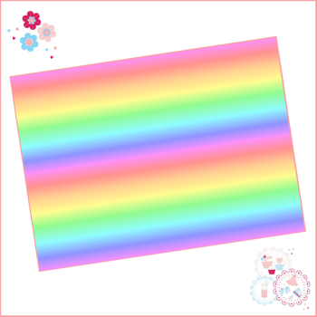 Rainbow Ombre Stripes A4 Edible Printed Sheet