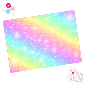 Glitter Effect Rainbow Ombre A4 Edible Printed Sheet
