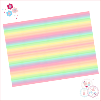 Thin Pastel Rainbow Ombre A4 Edible Printed Sheet
