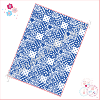 Blue & White Tiles A4 Edible Printed Sheet