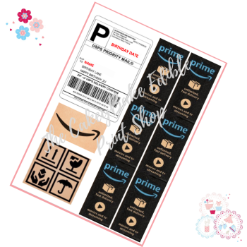 Amazon style parcel delivery Box labels A4 Edible Printed Sheet