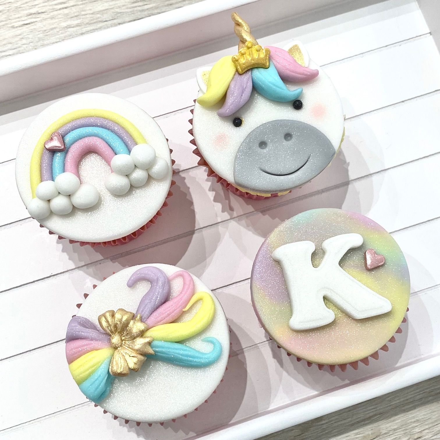 Unicorns and rainbows Childrens Cupcake Party