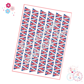 Printed Icing Sheet or Wafer Paper -Union Jack edible bunting