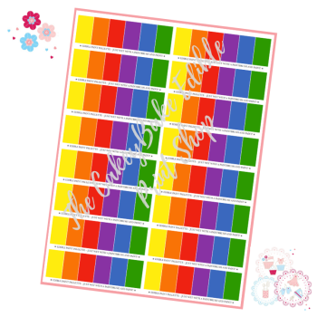  PYO Edible Printed Paint Palette - Mini Bright Palettes - Great for 'Paint Your Own' Cookies 