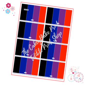PYO Edible Printed Paint Palette - Patriotic Coronation themed - Great for 'Paint Your Own' Cookies 