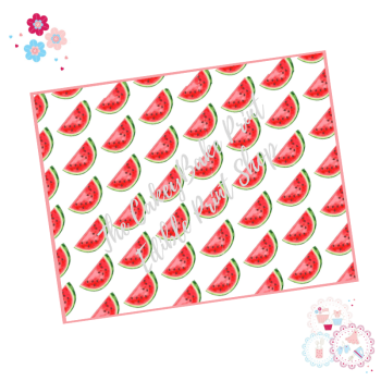 Watermelon  A4 Edible Printed Sheet - Design 2 - Big Watermelon slices with white background