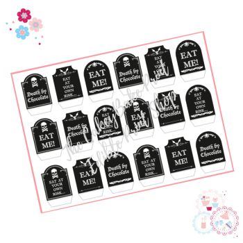 Tombstone Edible Cupcake Toppers