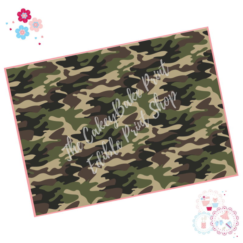 Camouflage Army Designer Print - A4 – Cake My Face