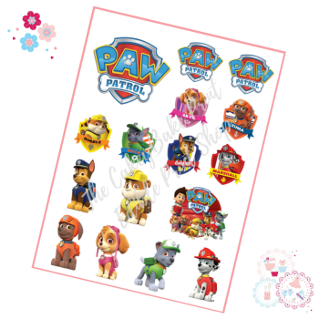 Paw Patrol Cake Toppers A4 Sheet