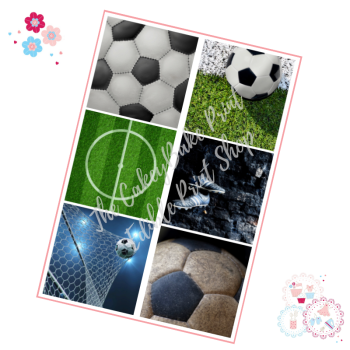 Sport Themed patchwork x6 A4 Edible Printed Sheet - Football theme