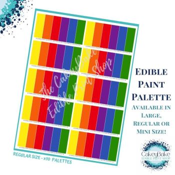 PYO Edible Printed Paint Palette - Bright Palettes - Great for 'Paint Your Own' Cookies