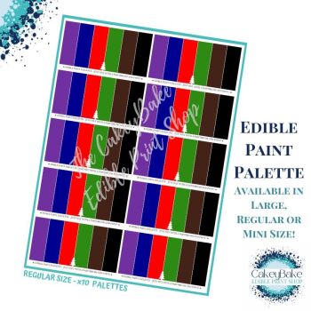 PYO Edible Printed Paint Palette - Christmas Palettes - Great for 'Paint Your Own' festive Cookies