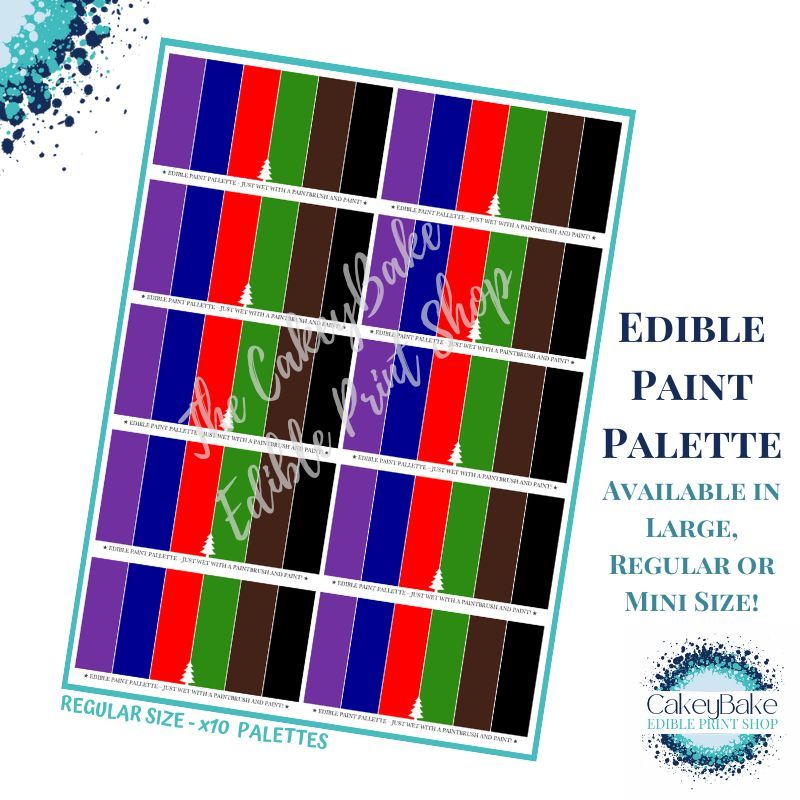 PYO Edible Printed Paint Palette - Christmas Palettes - Great for 'Paint Yo