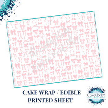 Pink Bows - Multi Pretty Pink Bows Edible Printed Sheet
