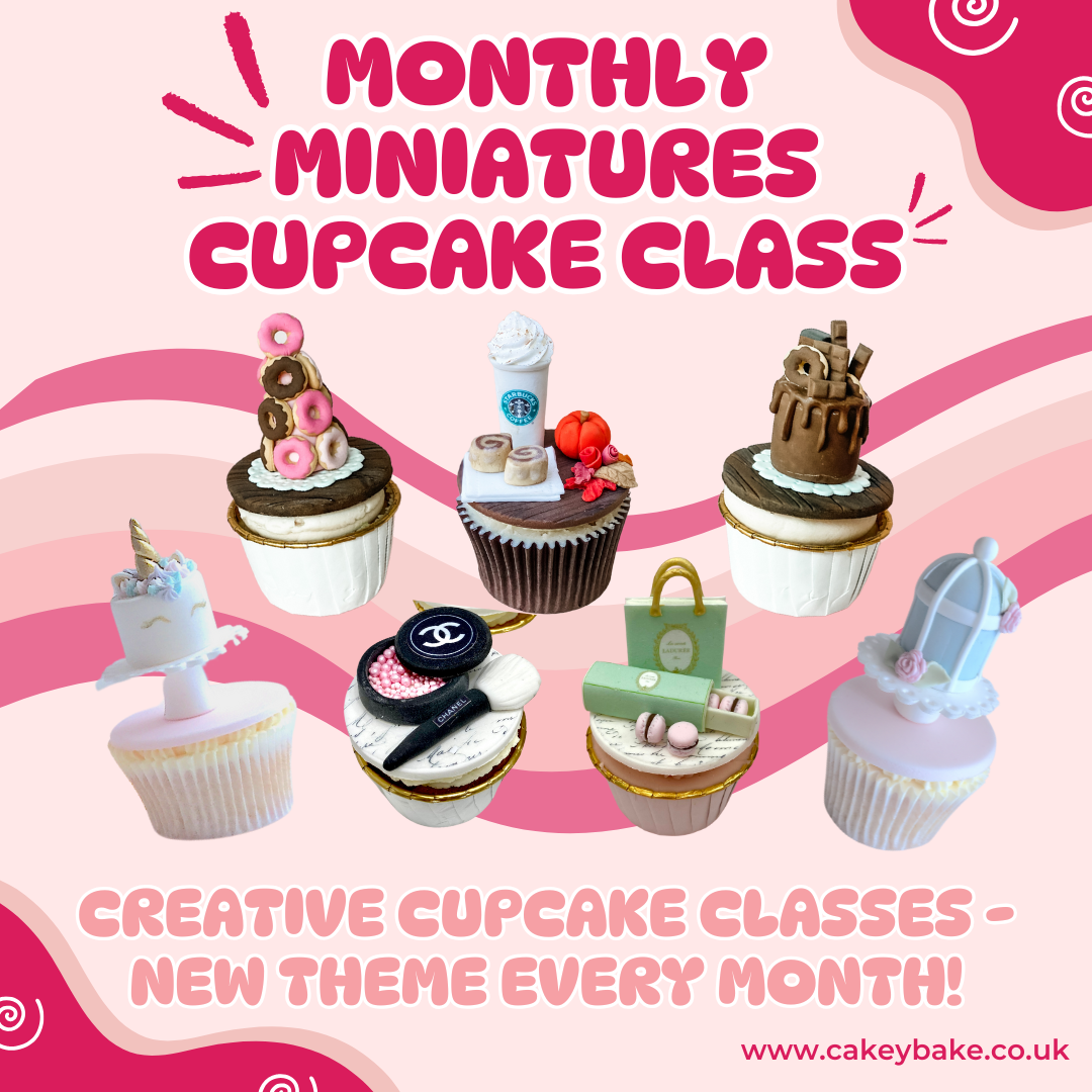 Monthly Miniatures - our monthly themed 'miniatures' cupcake class