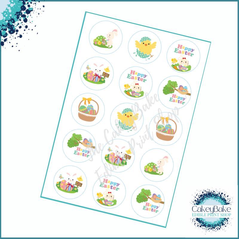 Easter Bunny Cupcake Toppers