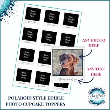 Bespoke A4 Edible Icing Sheet - Polaroid style pictures
