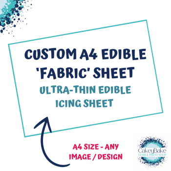 Bespoke A4 Edible Fabric Icing Sheet - Custom Order