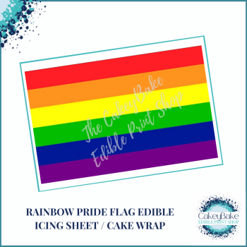 Rainbow Stripes Pride Flag A4 Edible Printed Sheet