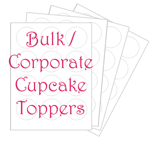 Corporate Bespoke Edible Cupcake Toppers / Bulk Custom Order
