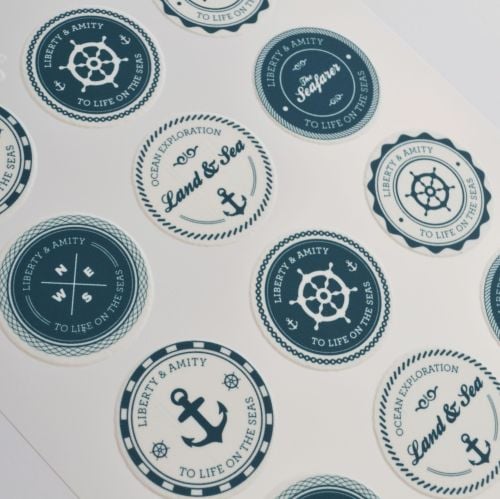 Edible Cupcake Toppers x 12 - Nautical Emblems Theme