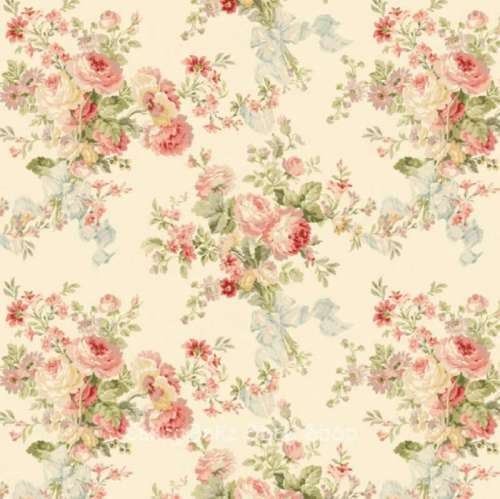 Edible Icing Sheet or Wafer Paper - Vintage Pale Rose Bouquet Design