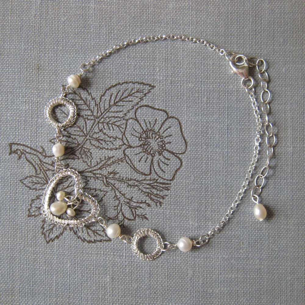 Petite Silver Heart Bracelet