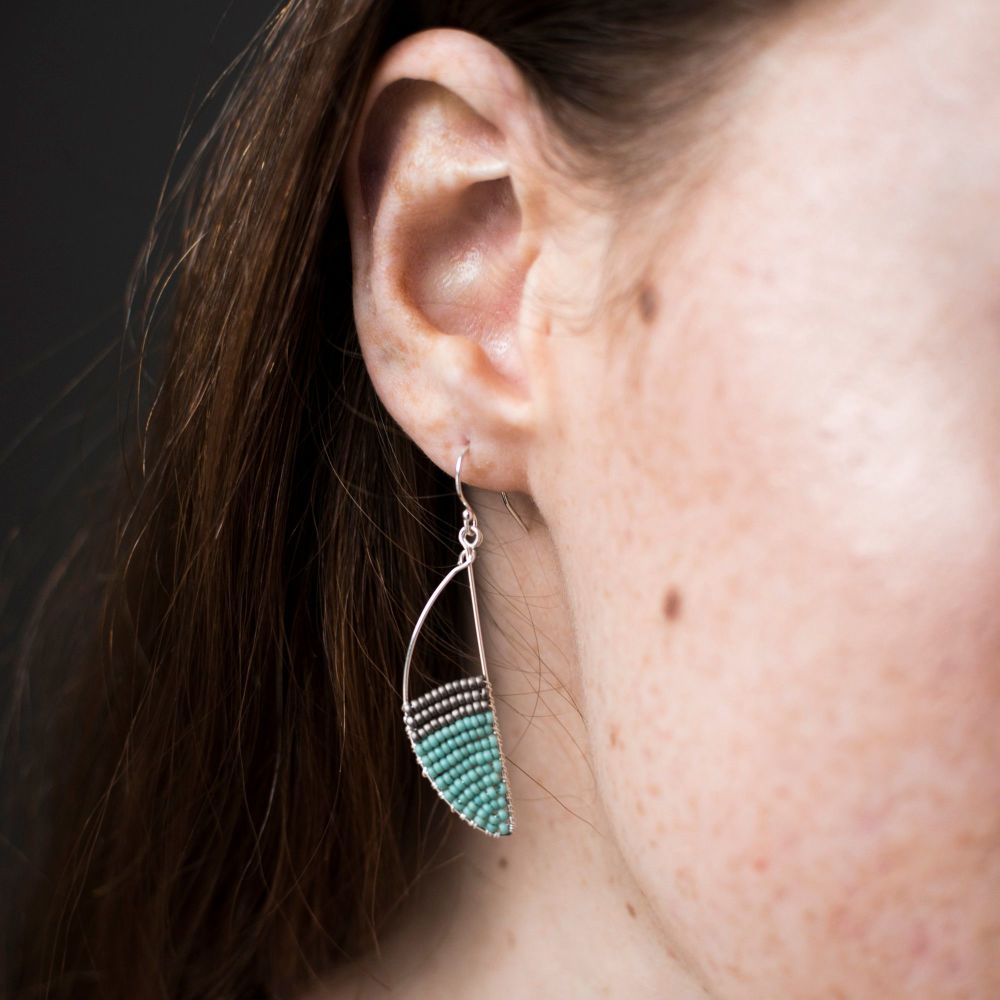 Silver Curve Earrings - More Colours