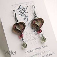 <!-- 003-->Bohemia Glass Heart Earrings - More Colours