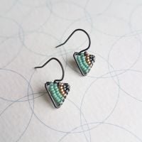 <!-- 001 -->Mini Oxidised Silver Triangle Earrings - More Colours