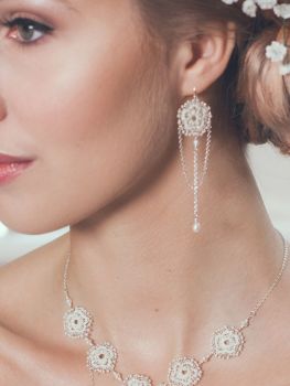 Anemone Lace Chandelier Earrings