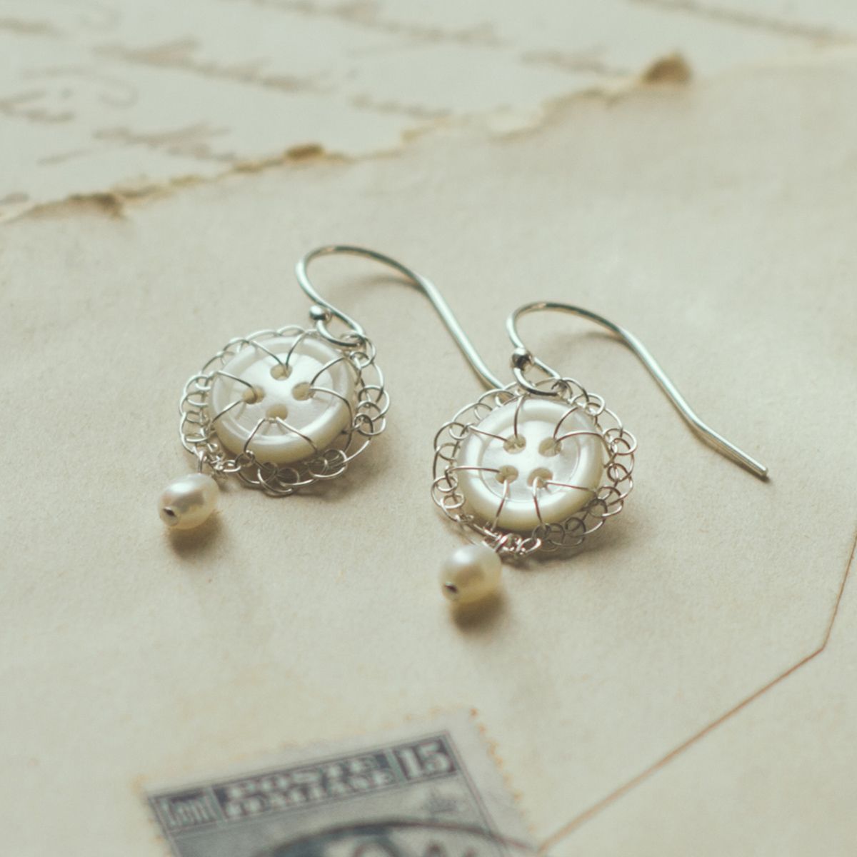Antique button jewellery