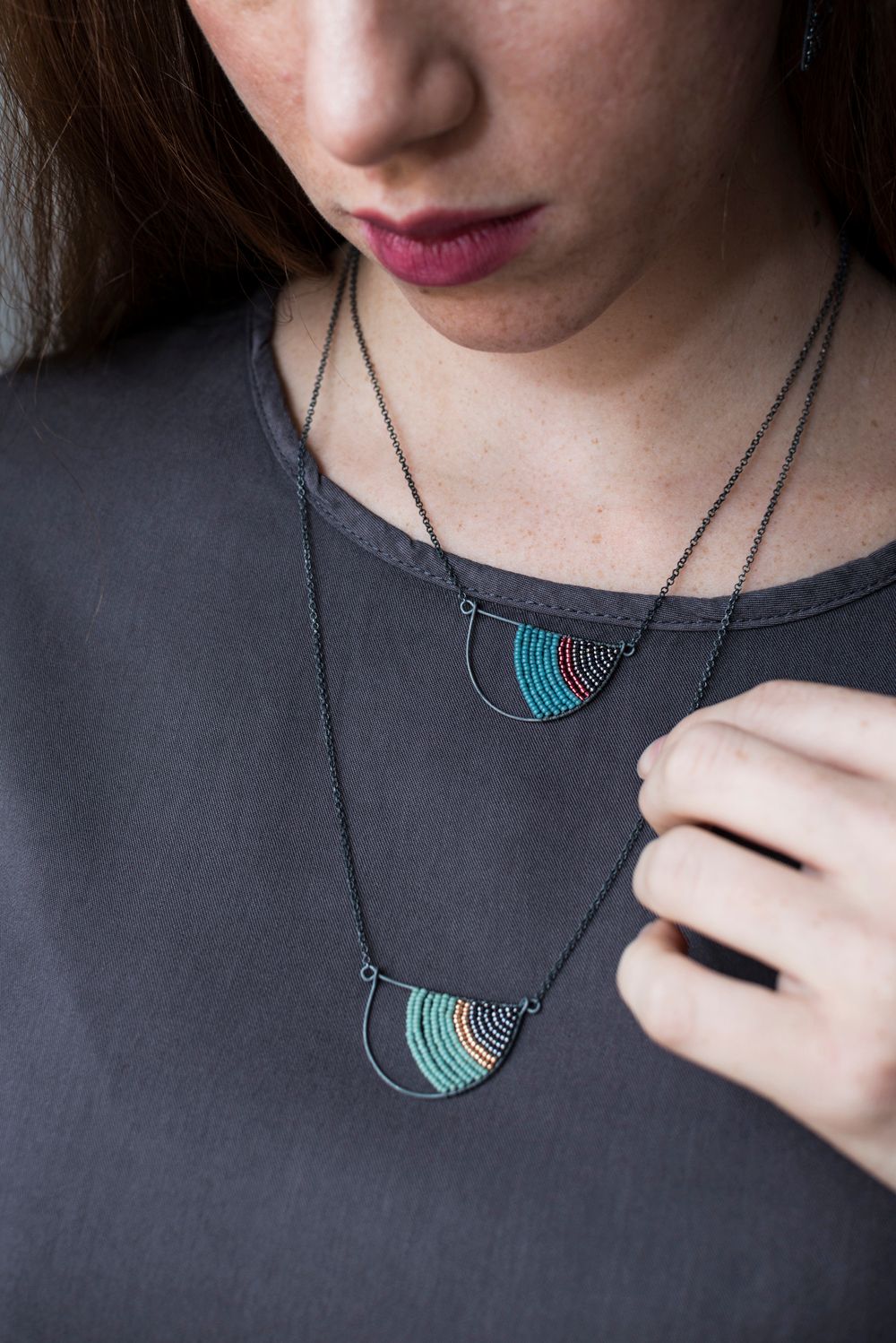 Geometric Necklaces by Judith Brown Jewellery