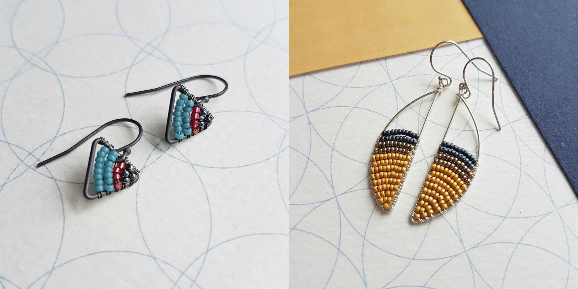 Geometric earrings by Judith Brown