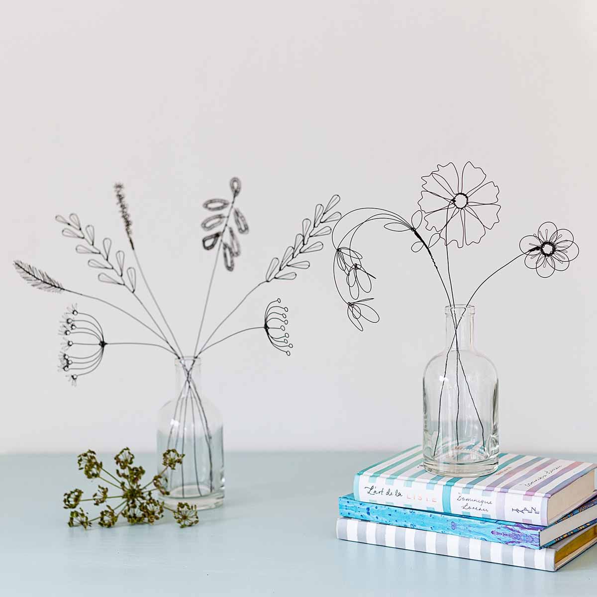 Wire hedgerow stems by Judith Brown Jewellery