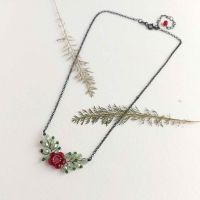<!-- 001 -->NEW - Beaded Foliage Necklace - More Colours