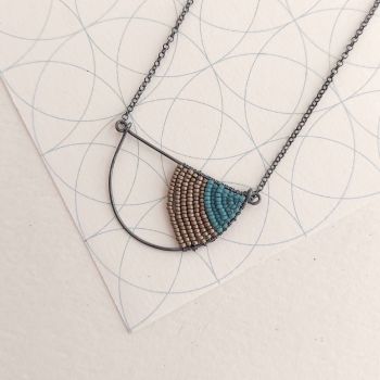 SALE Semi circle necklace