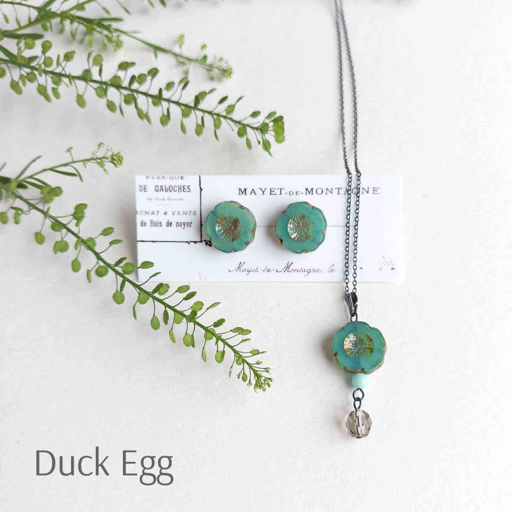 Bohemia pendant and stud earring set - More Colours