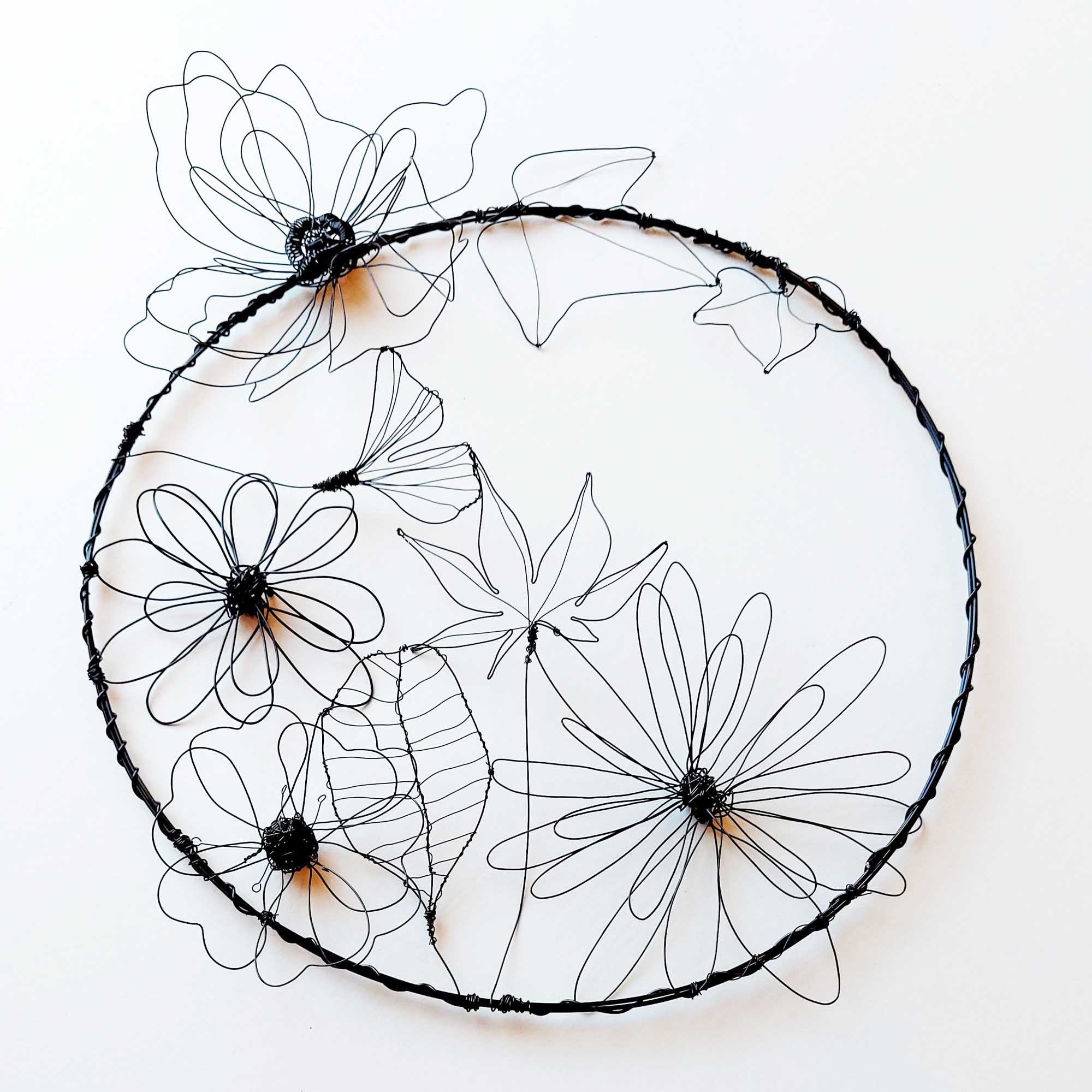 leaf and flower wire drawing workshop with Judith brown
